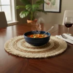 Posafuente De Ratán Con Flecos 40cm Individuales Redondo