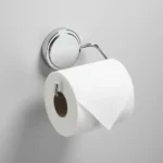 Porta Papel Higienico Adhesivo Pared Baño Acero Cromado - Imagen 2