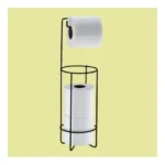 Dispensador Y Porta Rollo Papel Higienico Acero Inoxidable Negro Mate - Imagen 4