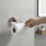 Porta Papel Higienico Adhesivo Pared Baño Acero Cromado - Imagen 3