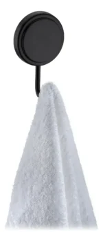 Gancho Perchero Adhesivo Pared Baño Cocina Acero Negro Redondo - Imagen 3