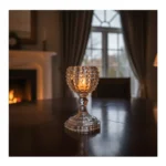Candelabro De Vidrio 13 Cm De Altura Porta Vela