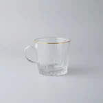 Pack 6 Tazas De Vidrio De Café Y Te Con Asa 250ml Con Dorado - Imagen 4