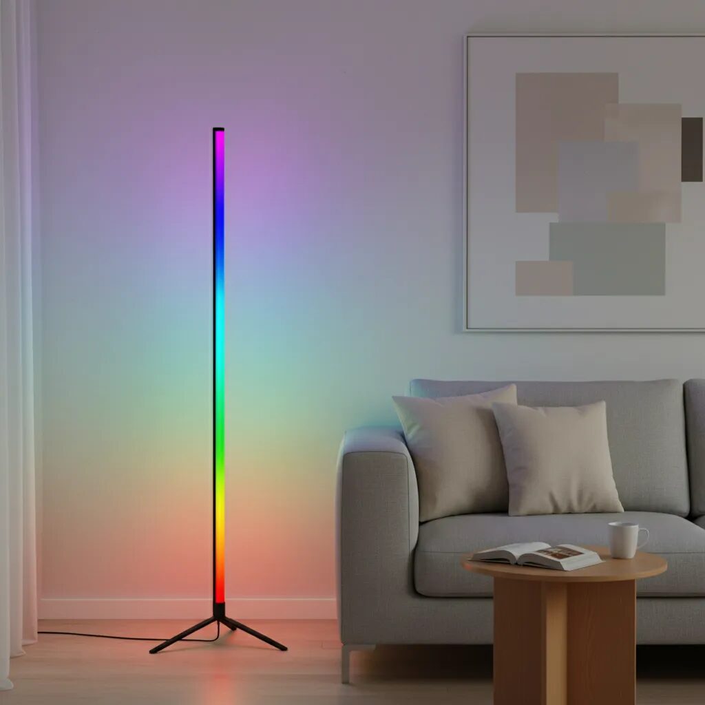 1.}5 Lámpara Portátil De Pie Esquinera Led Rgb Inteligente App - Imagen 1
