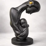 Escultura Estatua Adorno Cerámica Mama E Hijo Mujer Y Niño - Imagen 3