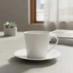 Pack 6 Tazas Con Plato De Cerámica Para Té Y Café Con Asa - Imagen 2