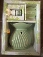 Set De Hornito Aromatizador Aceite Indu Y Velas Aromatica Green tea - Imagen 2