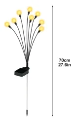 Luz Solar Exterior Interior Estallido Estrella Ramo Bombitas Calido - Imagen 2