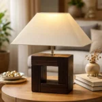 Lampara Portatil Veladora Living Dormitorio Madera