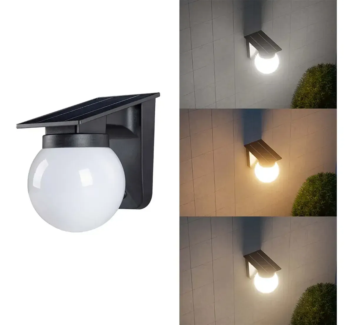 D_NQ_NP_2X_709842-MLU99395243269_112025-F Lampara Aplique Pared Luz Led Exterior Panel Solar 3 Luces - Imagen 1