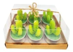 Pack De 6 Velas Decorativas Formas De Suculentas Portavela - Imagen 2