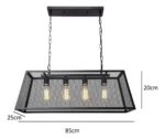 Lámpara Colgante De Hierro Moderna Industrial 4 Luces - Imagen 2