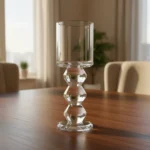 Candelabro De Vidrio Porta Vela Moderno Elegante 6x13.4cm - Imagen 2