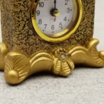 Elefante Dorado En Cerámica Decorativo Con Reloj Incorporado 18 Cm - Imagen 4