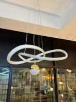 Lámpara Colgante Anillo Torneado Infinito Led Esfera - Imagen 2