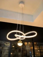 Lámpara Colgante Anillo Torneado Infinito Led Esfera - Imagen 3