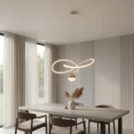 Lámpara Colgante Anillo Torneado Infinito Led Esfera