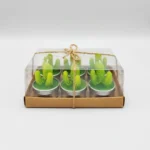 Pack De 6 Velas Decorativas Formas De Suculentas Portavela - Imagen 4