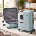 Valija Extra Resistente Ultraliviana Carry On 20 Pulgadas celeste