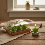Pack De 6 Velas Decorativas Formas De Suculentas Portavela