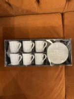 Pack 6 Tazas Con Plato De Cerámica Para Té Y Café Con Asa - Imagen 4