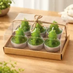 Pack De 6 Velas Decorativas Formas De Suculentas - Imagen 2