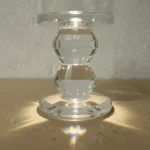 Candelabro De Vidrio Porta Vela Moderno Elegante 5x11cm - Imagen 3