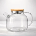 Tetera De Vidrio Con Tapa De Madera Filtro De Resorte 1.5L - Imagen 3