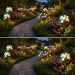 Luz Solar Exterior Interior Estallido Estrella Ramo Bombitas Multicolor - Imagen 3