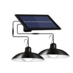 Lampara Solar Colgante Doble Foco + Control Ip67 Exterior - Imagen 3