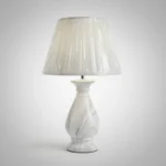 Lámpara Portátil Veladora Mesa De Luz De Cerámica Blanco Y Gris - Imagen 3
