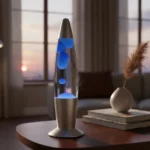 Lámpara Lava Portátil De Mesa Con Dimmer Azul 41cm - Imagen 2