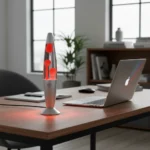 Lámpara Lava Portátil De Mesa Con Dimmer Rojo 34.5cm