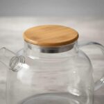 Tetera De Vidrio Con Tapa De Madera Filtro De Resorte 1 L - Imagen 3