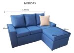 Juego Living Sofá Sillón 3 Cuerpo + Isla 2año Garantía - Imagen 2