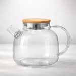 Tetera De Vidrio Con Tapa De Madera Filtro De Resorte 1 L - Imagen 5