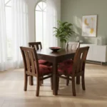 Juego De Comedor Modelo Barcelona 4 Sillas Tapizadas Elegant