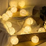 Guirnalda Guia De Esferas De Hilo X20 Luces Led Bolas 3.5cm