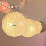 Guirnalda Guia De Esferas De Hilo X20 Luces Led Bolas 3.5cm - Imagen 4