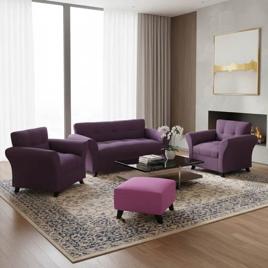 D_NQ_NP_2X_817396-MLU93270899436_092025-F Juego Living Sofa 2 Cuerpos +2 Butacas +isla Garantía 2 Años - Imagen 1