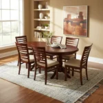Juego De Comedor Natalia 6 Sillas Tapizadas En Madera Maciza - Imagen 3