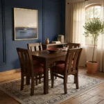 Juego De Comedor Modelo Barcelona 4 Sillas Tapizadas Elegant - Imagen 3