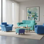 Juego Living Sofa 4 Cuerpos +2 Butacas +isla Garantía 2 Años