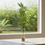 Planta Artificial Vara De Bambú Ramo Decorativo 100cm
