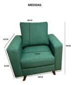Sofá Sillón Butaca Roma 80cm Moderno 2 Años Garantía - Imagen 9