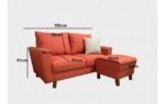 Juego Living Sofa Isla Chaise Longue 1.80mts Garantía 2 Años - Imagen 2
