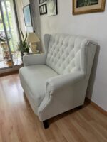 Juego Living Sofa 2 Cuerpos + 2 Butacas Capitoneado Tachas - Imagen 3