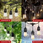 Guirnalda De Luces Led 5metros 10 Lamparas Interior Exterior - Imagen 2
