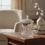 Taza Tazón Con Mango De Vidrio Con Tapa Moderna Te Café