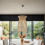 Lampara Colgante Macrame Moderna Diseño Artesanal Tejido E27